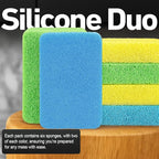 Casanero 6-Pack Silicone Scrubbing Sponges, Heavy-Duty, Non-Scratch | Reusable - Image 2