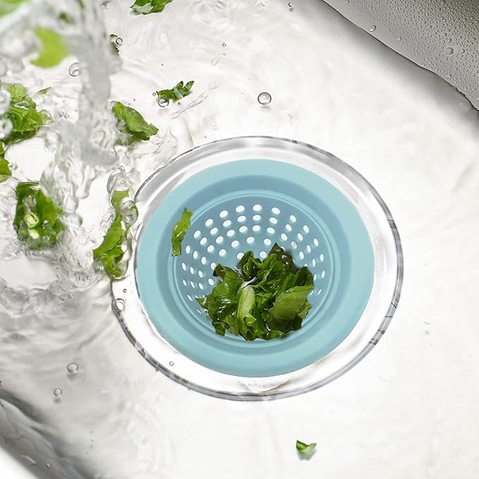 2 PCS Kitchen Stainless Silicone Sink Strainer, 4.5 inch Diameter… - Image 2