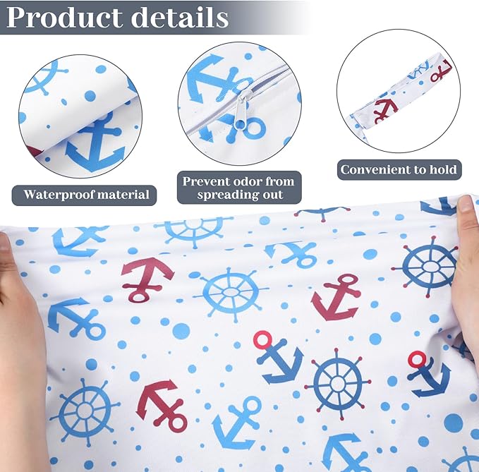 Shappy 2 Pcs Large Travel Laundry Bag Washable Waterproof Wet Dry Large Dirty - Image 3