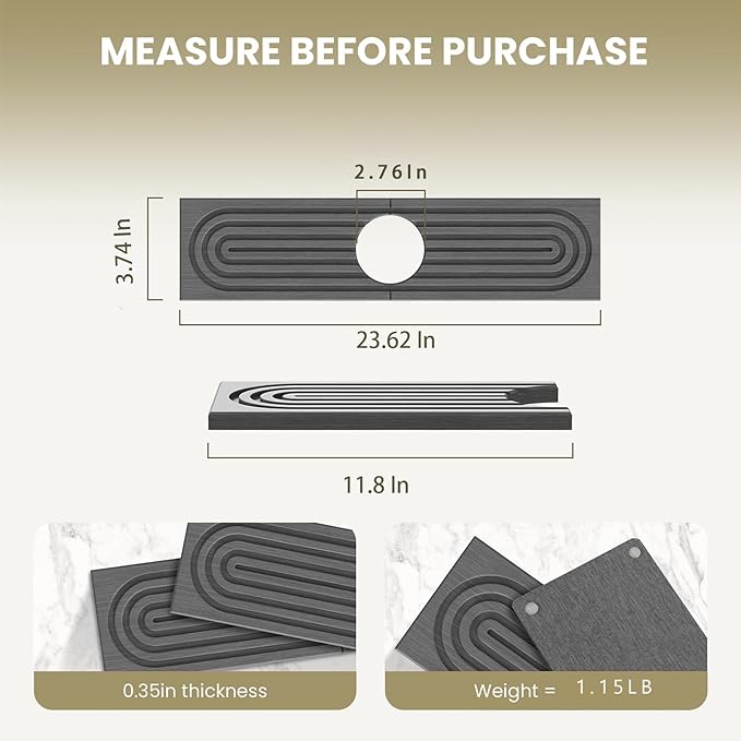 Stone Faucet Mat for Kitchen Sink - Image 6
