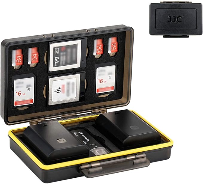 JJC Camera Battery Memory Card Case, SD Micro SD TF MSD XQD Card and Battery by JJC