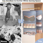 Sock & Underwear Storage Organizer, Hanging Closet Organizer - Image 4