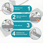 Customizable Faucet Mat for Kitchen Sink: 30"L x 5.5"W DIY Cuttable Bathroom - Image 3