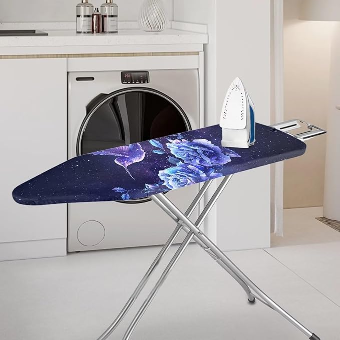 Purple Hummingbird Rose Ironing Board Cover and Pad Rooster Pattern Extra Wide - Image 2