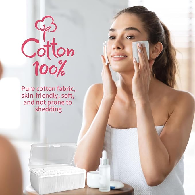 Square Cotton Pads 475 Pcs Makeup Remover Pads Cotton Squares - Image 7