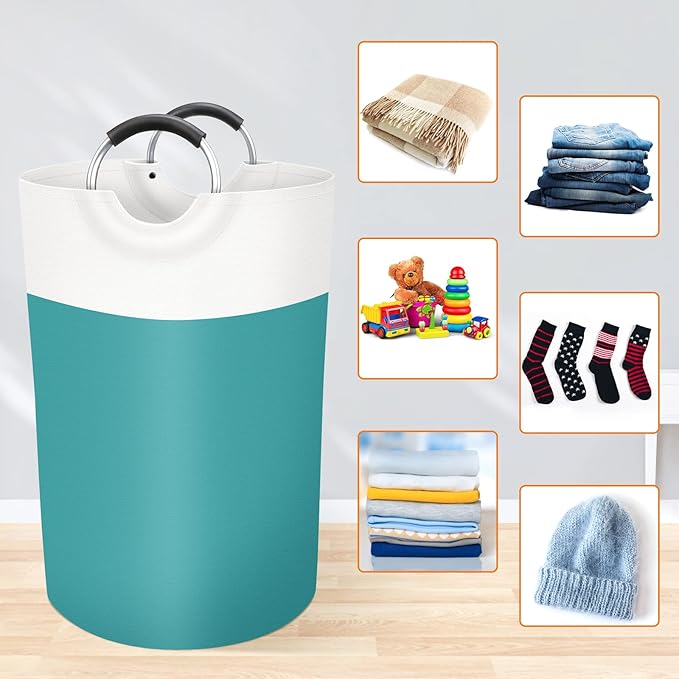 BlissTotes 75L Laundry Basket, Freestanding Laundry Hamper, Collapsible Dirty - Image 4