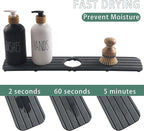 20inch x 4inch Kitchen Sink Faucet Mat, Water Absorbing Stone Faucet Splash - Image 3