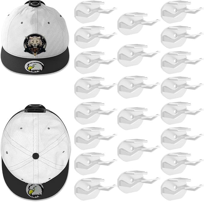 22 Pack Adhesive Hat Hooks for Wall, Super Strong Hat Rack for Baseball Caps by Niunuerga