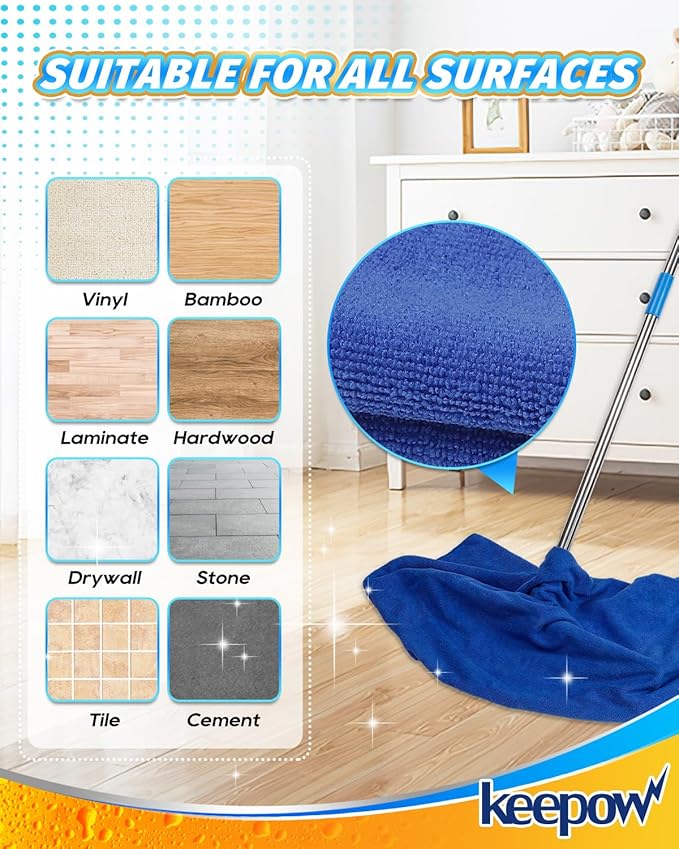 KEEPOW 10PCS Microfiber Cleaning Cloths Extra Large 30" x 20", Washable - Image 6