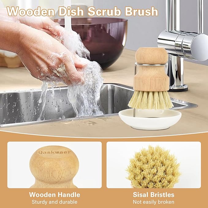 Wooden Dish Brushes, Dish Dishwashing Brush - Image 3