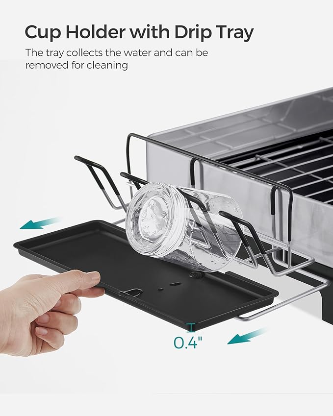 SONGMICS Dish Drying Rack, Premium Stainless Steel Dish Rack - Image 9