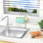 Yazoni 2-in-1 Sponge Holder for Kitchen Sink, Sink Caddy Kitchen Sink Organizer - Image 4
