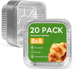 8"x8" Aluminum Foil Pans Disposable by Homewarm