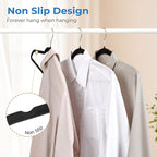 Smartor Black Velvet Hangers 50 Pack, Non Slip Clothes Hangers - Image 2