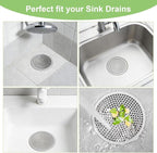 Shower Drain Hair Catcher Strainer Stainless Steel Silicone - Image 5