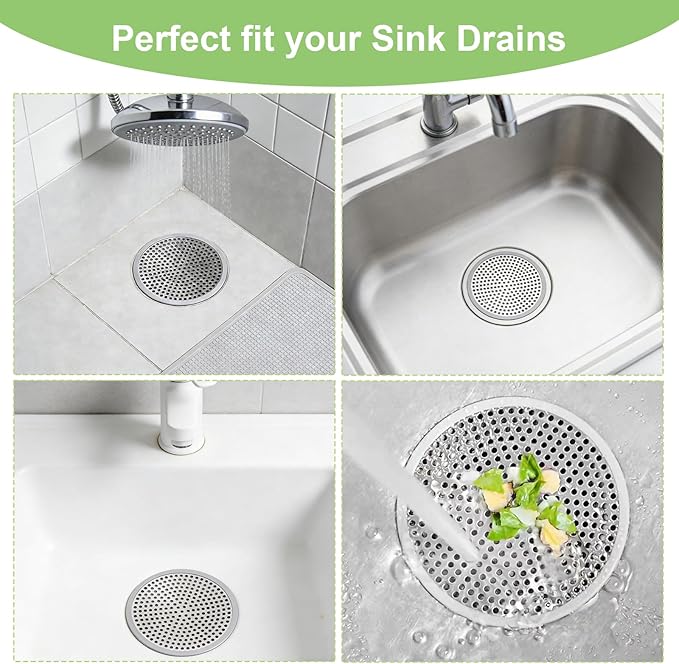 Shower Drain Hair Catcher Strainer Stainless Steel Silicone - Image 5
