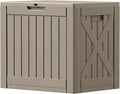 Patiowell 43 Gallon Resin Deck Box, Outdoor Storage Box for Patio Furniture, Deliveries, Pool Supplies,Waterproof and Lockable (Light-Brown) by Patiowell