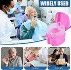 Pink Denture Bath Case Cup Box Holder Storage Container - Image 6