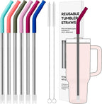 40 oz Straight Metal Straws for 40 oz Stanley Tumbler, Straw for Glass Cups by AccessoriesForWaterBottle