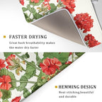 Spring Dish Drying Mat for Kitchen Counter Geranium Summer Floral Absorbent - Image 3