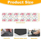 2 Pack Watercolor Floral Sink Faucet Absorbing Mat White Pink Flowers Super - Image 2
