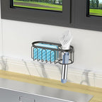Yazoni 2-in-1 Sponge Holder for Kitchen Sink, Sink Caddy Kitchen Sink Organizer - Image 6