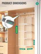Hanging Closet Organizer, 4 Tier Metal Closet Organizers and Storage - Image 2