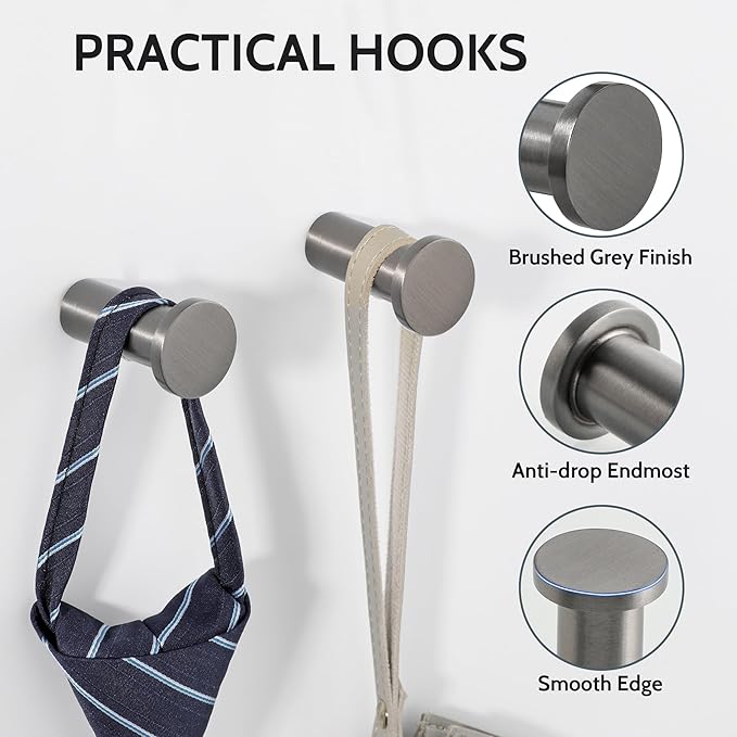 SAYAYO Coat Hooks Wall Mounted, Towel Hooks - Image 4