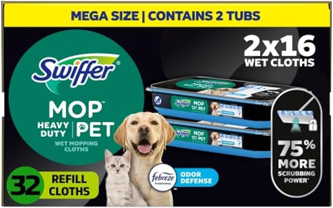 Swiffer Heavy Duty Mop Wet Multi-Surface Cloth Refills by Swiffer