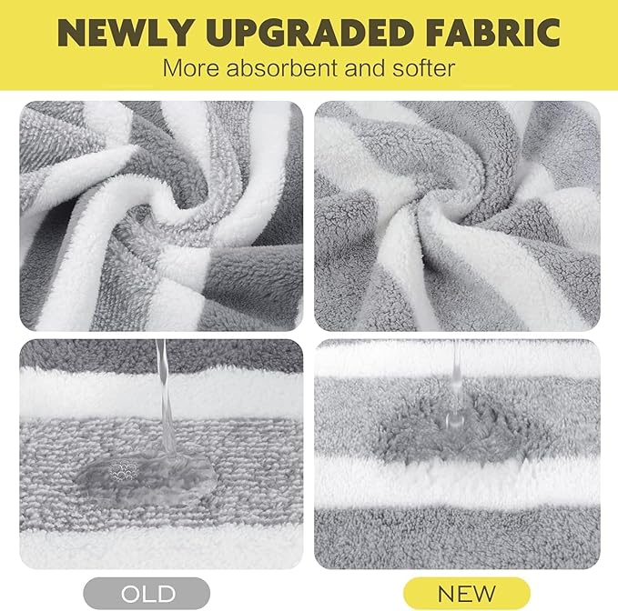 KinHwa Microfiber Hand Towels for Bathroom Soft and Absorbent Face Towels Grey - Image 4