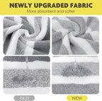KinHwa Microfiber Hand Towels for Bathroom Soft and Absorbent Face Towels Grey - Image 4