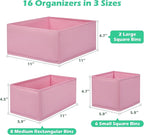 Drawer Clothing Organizer 16-Pack, Fabric Folding Wardrobe Organizer - Image 2