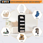 Hanging Closet Organizer and Storage 5-Shelf, Easy Mount Foldable Hanging - Image 7