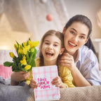 R HORSE 5Pcs Best Mom Kitchen Dish Towel Set Mother Pink Floral Absorbent - Image 4