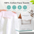100% Pure Cotton Disposable Face Towel, 2 Pack Soft & Skin Friendly Face - Image 2