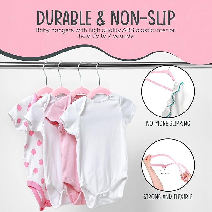 50 Premium Baby Velvet Hangers - Image 5