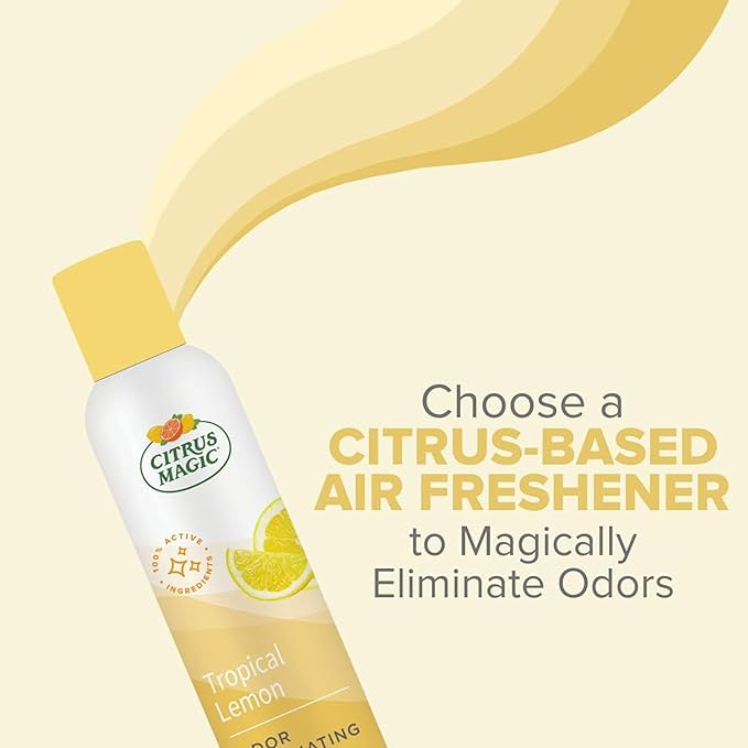 Citrus Magic Odor Eliminating Air Freshener Spray, Tropical Lemon - Image 4