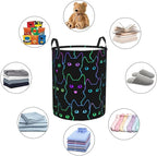 Funny Black Cats Laundry Hamper Bag - Image 5