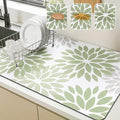 Findosom Floral Dish Drying Mat, Cuttable Drying Mat by Findosom
