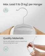 SONGMICS Clothes Hangers 50 Pack, Heavy-Duty Plastic Hangers, Coat Hangers - Image 6