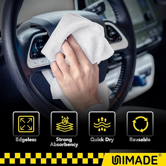 Shop Towel Rag, 200 Pack Reusable Rags Bulk Microfiber Cleaning Cloth Lint Free - Image 5