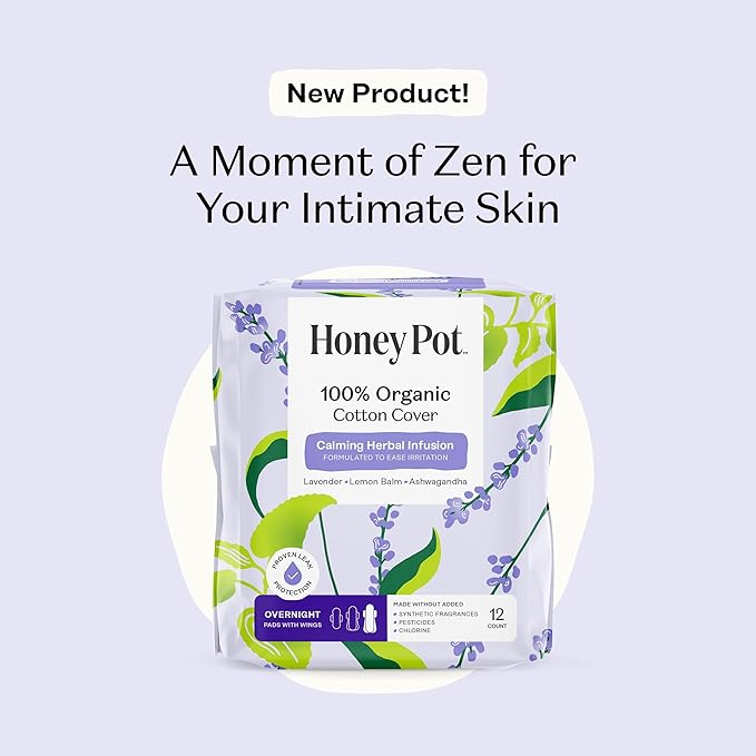 Honey Pot Calming Overnight Sanitary Pads - Image 3
