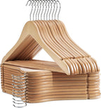 Wooden Hangers 20 Pack Slim Coat Hangers by Uinicor