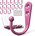 15-Pack Coat Hooks with 30 Screws | Heavy Duty Wall Mounted by ZAYBOD