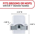 Command Broom Grippers, 2 Hangers and 4 Strips, Damage-Free Mop and Broom - Image 5