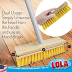 LOLA Deck Scrub Brush Outdoor Broom, Durable Bristles Remove Dirt, Snow on - Image 5