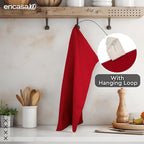 Encasa XO Kitchen Dish Towels Set | Multicolor | Waffle Weave and Flat Hand Tea - Image 5