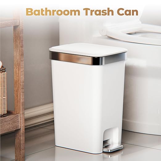 2Pack Small Bathroom Trash Can - Image 6