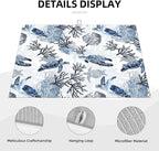 Navy Blue White Sea Turtle & Coral Dish Drying Mats - Image 6