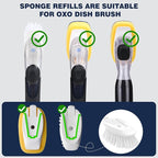 Sponge Brush Refills for OXO Dish Brush, 8 Pack Soap Dispensing Dish Refills - Image 2